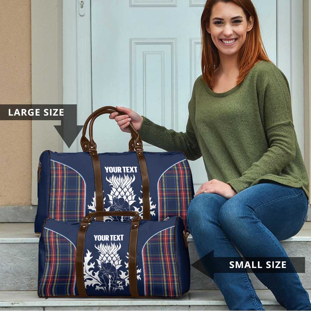 Custom Scotland Curling Travel Bag Scottish Thistle Mix Tartan Pattern - Wonder Print Shop