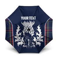 Custom Scotland Curling Umbrella Scottish Thistle Mix Tartan Pattern - Wonder Print Shop