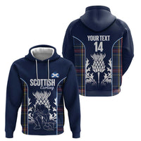 Custom Scotland Curling Zip Hoodie Scottish Thistle Mix Tartan Pattern - Wonder Print Shop