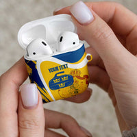 Custom Sweden Curling AirPods Case Konungariket Sverige Tre Kronor Grunge Style - Wonder Print Shop