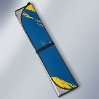 Custom Sweden Curling Auto Sun Shade Konungariket Sverige Tre Kronor Grunge Style - Wonder Print Shop
