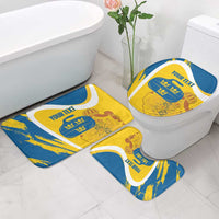 Custom Sweden Curling Bathroom Set Konungariket Sverige Tre Kronor Grunge Style - Wonder Print Shop