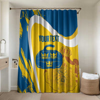 Custom Sweden Curling Bathroom Set Konungariket Sverige Tre Kronor Grunge Style - Wonder Print Shop