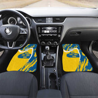 Custom Sweden Curling Car Mats Konungariket Sverige Tre Kronor Grunge Style - Wonder Print Shop