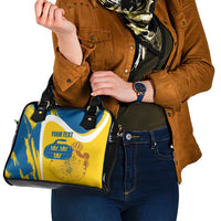 Custom Sweden Curling Shoulder Handbag Konungariket Sverige Tre Kronor Grunge Style - Wonder Print Shop