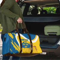 Custom Sweden Curling Travel Bag Konungariket Sverige Tre Kronor Grunge Style - Wonder Print Shop