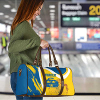 Custom Sweden Curling Travel Bag Konungariket Sverige Tre Kronor Grunge Style - Wonder Print Shop