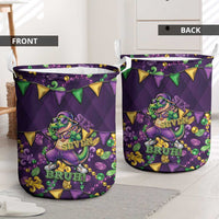 Six Seven Alligator Mardi Gras Laundry Basket 67 Gen Alpha Slang Carnival Beads