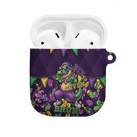 Six Seven Alligator Mardi Gras AirPods Case 67 Gen Alpha Slang Carnival Beads