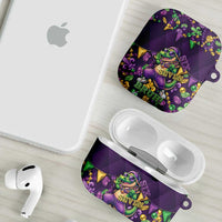 Six Seven Alligator Mardi Gras AirPods Case 67 Gen Alpha Slang Carnival Beads