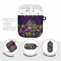 Six Seven Alligator Mardi Gras AirPods Case 67 Gen Alpha Slang Carnival Beads
