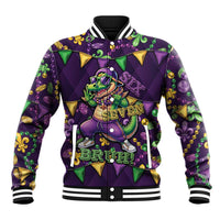 Six Seven Alligator Mardi Gras Baseball Jacket 67 Gen Alpha Slang Carnival Beads