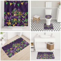Six Seven Alligator Mardi Gras Bathroom Set 67 Gen Alpha Slang Carnival Beads
