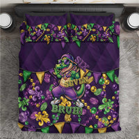 Six Seven Alligator Mardi Gras Bedding Set 67 Gen Alpha Slang Carnival Beads