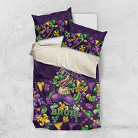 Six Seven Alligator Mardi Gras Bedding Set 67 Gen Alpha Slang Carnival Beads