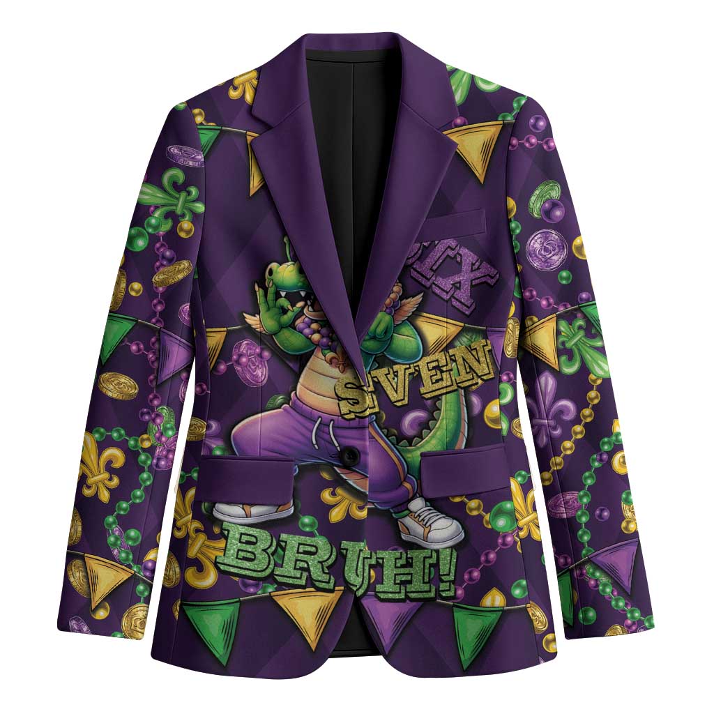 Six Seven Alligator Mardi Gras Blazer 67 Gen Alpha Slang Carnival Beads