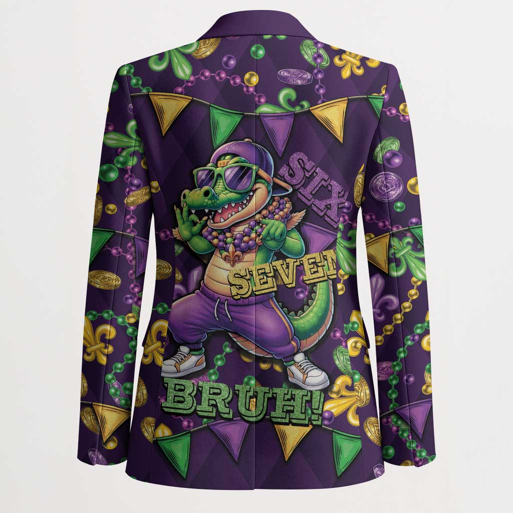 Six Seven Alligator Mardi Gras Blazer 67 Gen Alpha Slang Carnival Beads