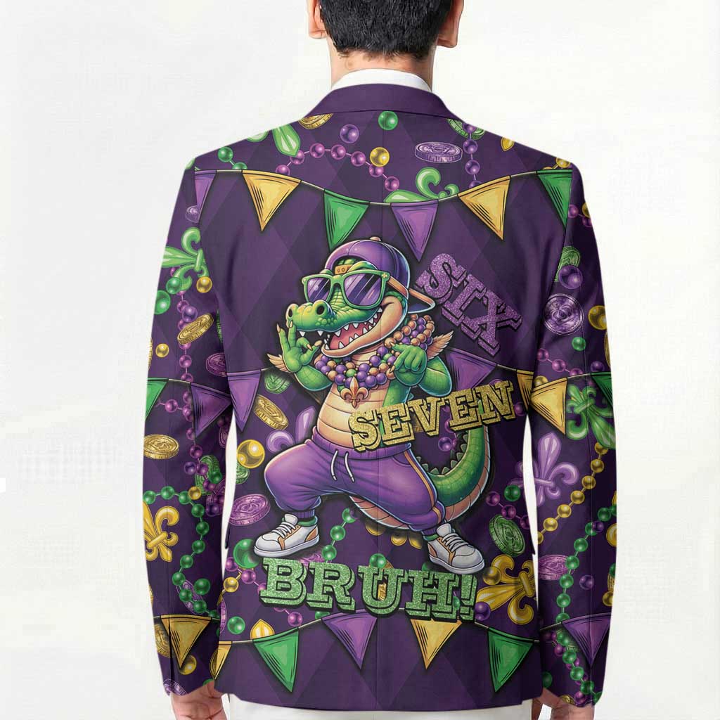 Six Seven Alligator Mardi Gras Blazer 67 Gen Alpha Slang Carnival Beads