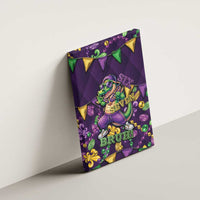 Six Seven Alligator Mardi Gras Canvas Wall Art 67 Gen Alpha Slang Carnival Beads