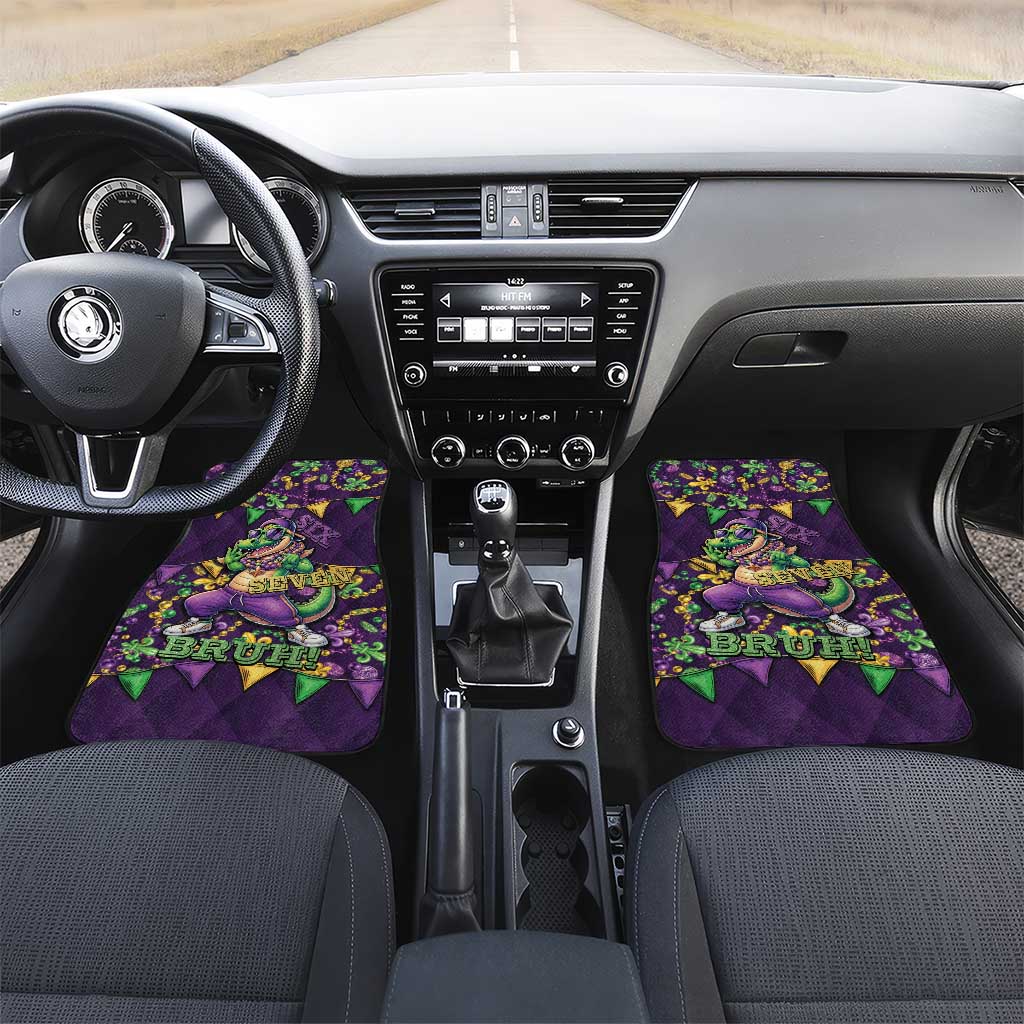 Six Seven Alligator Mardi Gras Car Mats 67 Gen Alpha Slang Carnival Beads