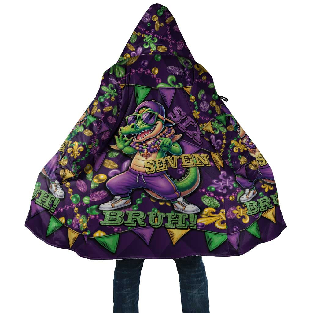 Six Seven Alligator Mardi Gras Cloak 67 Gen Alpha Slang Carnival Beads