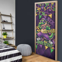 Six Seven Alligator Mardi Gras Door Cover 67 Gen Alpha Slang Carnival Beads