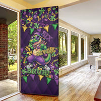 Six Seven Alligator Mardi Gras Door Cover 67 Gen Alpha Slang Carnival Beads