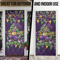 Six Seven Alligator Mardi Gras Door Cover 67 Gen Alpha Slang Carnival Beads