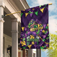 Six Seven Alligator Mardi Gras Garden Flag 67 Gen Alpha Slang Carnival Beads
