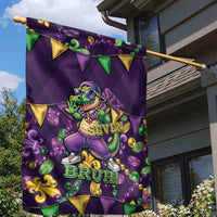 Six Seven Alligator Mardi Gras Garden Flag 67 Gen Alpha Slang Carnival Beads