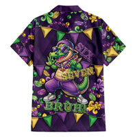 Six Seven Alligator Mardi Gras Hawaiian Shirt 67 Gen Alpha Slang Carnival Beads