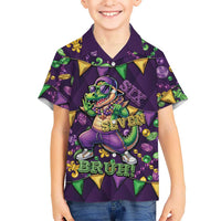 Six Seven Alligator Mardi Gras Hawaiian Shirt 67 Gen Alpha Slang Carnival Beads