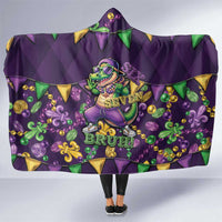 Six Seven Alligator Mardi Gras Hooded Blanket 67 Gen Alpha Slang Carnival Beads
