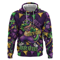 Six Seven Alligator Mardi Gras Hoodie 67 Gen Alpha Slang Carnival Beads