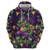 Six Seven Alligator Mardi Gras Hoodie 67 Gen Alpha Slang Carnival Beads