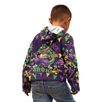 Six Seven Alligator Mardi Gras Kid Hoodie 67 Gen Alpha Slang Carnival Beads