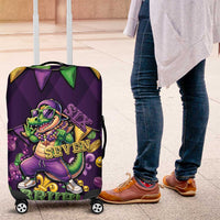 Six Seven Alligator Mardi Gras Luggage Cover 67 Gen Alpha Slang Carnival Beads