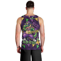 Six Seven Alligator Mardi Gras Men Tank Top 67 Gen Alpha Slang Carnival Beads