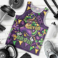 Six Seven Alligator Mardi Gras Men Tank Top 67 Gen Alpha Slang Carnival Beads