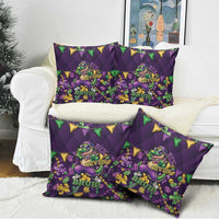 Six Seven Alligator Mardi Gras Pillow Cover 67 Gen Alpha Slang Carnival Beads