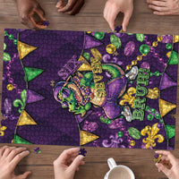 Six Seven Alligator Mardi Gras Puzzle 67 Gen Alpha Slang Carnival Beads