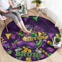 Six Seven Alligator Mardi Gras Round Carpet 67 Gen Alpha Slang Carnival Beads