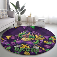 Six Seven Alligator Mardi Gras Round Carpet 67 Gen Alpha Slang Carnival Beads