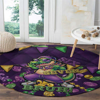 Six Seven Alligator Mardi Gras Round Carpet 67 Gen Alpha Slang Carnival Beads