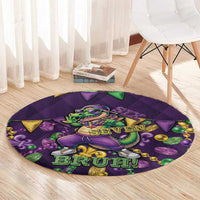 Six Seven Alligator Mardi Gras Round Carpet 67 Gen Alpha Slang Carnival Beads