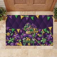 Six Seven Alligator Mardi Gras Rubber Doormat 67 Gen Alpha Slang Carnival Beads