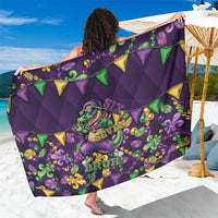 Six Seven Alligator Mardi Gras Sarong 67 Gen Alpha Slang Carnival Beads