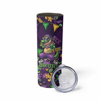Six Seven Alligator Mardi Gras Skinny Tumbler 67 Gen Alpha Slang Carnival Beads