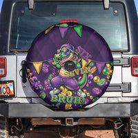 Six Seven Alligator Mardi Gras Spare Tire Cover 67 Gen Alpha Slang Carnival Beads
