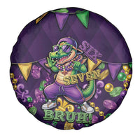 Six Seven Alligator Mardi Gras Spare Tire Cover 67 Gen Alpha Slang Carnival Beads